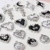 5Pcs Alloy Moon Love Heart Charms DIY Jewelry Accessories