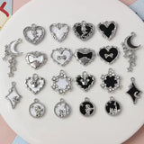 5Pcs Alloy Moon Love Heart Charms DIY Jewelry Accessories
