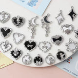 5Pcs Alloy Moon Love Heart Charms DIY Jewelry Accessories