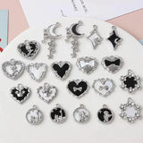 5Pcs Alloy Moon Love Heart Charms DIY Jewelry Accessories