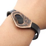 5Pcs Tibetan Silver Buckle Clasp for 10mm Flat Leather Cord Bracelets