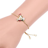 Crystal Zircon Heart Bracelet for Women Girls Wedding Party Jewelry