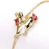 Crystal Zircon Heart Bracelet for Women Girls Wedding Party Jewelry