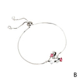 Crystal Zircon Heart Bracelet for Women Girls Wedding Party Jewelry
