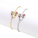Crystal Zircon Heart Bracelet for Women Girls Wedding Party Jewelry