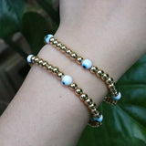 Bohemia Style Eye Bracelets for Women Plated Bead Jewellery