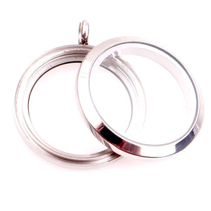 5Pcs Vintage Silver Memory Floating Locket Charms DIY Making Jewelry