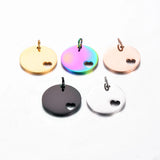 5Pcs Stainless Steel Heart Necklace Pendant in 5 Colors