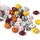 5Pcs Wooden Ball Beads for DIY Charm Jewelry Bracelets
