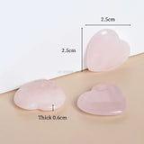 5Pcs/bag Madagascar Natural Rose Quartz Big heart Pink Healing Stone Crystal