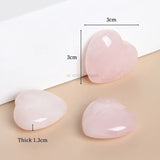 5Pcs/bag Madagascar Natural Rose Quartz Big heart Pink Healing Stone Crystal