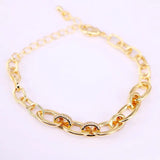Brass Zircon Bracelet Chain Wedding Charm Jewelry