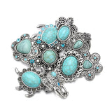 5Pcs/lot Starfish Turtle Rhinestone Snap Button For Bracelet DIY Jewelry