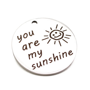 5Pcs 25mm Stainless Steel Charms for Diy Jewelry Inspirational Pendant