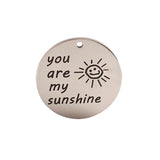 5Pcs 25mm Stainless Steel Charms for Diy Jewelry Inspirational Pendant