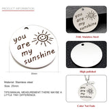 5Pcs 25mm Stainless Steel Charms for Diy Jewelry Inspirational Pendant