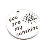 5Pcs 25mm Stainless Steel Charms for Diy Jewelry Inspirational Pendant