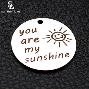 5Pcs 25mm Stainless Steel Charms for Diy Jewelry Inspirational Pendant
