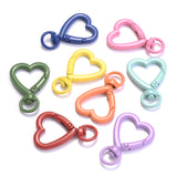 5Pcs Colorful Heart Lobster Clasp Hooks DIY Keychain Toy