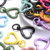 5Pcs Colorful Heart Lobster Clasp Hooks DIY Keychain Toy