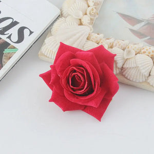 5Pcs Silk Rose Flower Head Wedding Home Decoration DIY Flower Wall Accessories