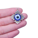 5Pcs Hamsa Evil Eye Pendant for Jewelry Making