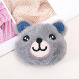 5Pcs Cartoon Plush Bear Head Patches DIY Cotton-Filled Plush Accessories