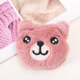 5Pcs Cartoon Plush Bear Head Patches DIY Cotton-Filled Plush Accessories