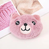 5Pcs Cartoon Plush Bear Head Patches DIY Cotton-Filled Plush Accessories