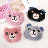 5Pcs Cartoon Plush Bear Head Patches DIY Cotton-Filled Plush Accessories