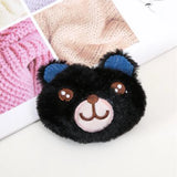 5Pcs Cartoon Plush Bear Head Patches DIY Cotton-Filled Plush Accessories