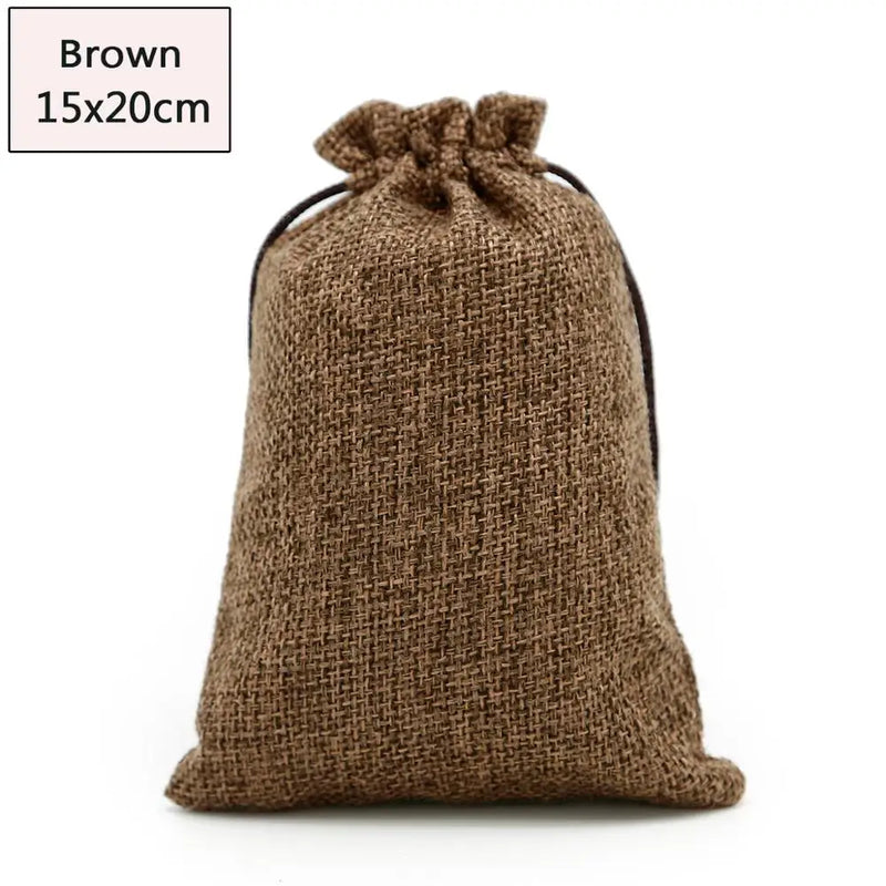 5Pcs Burlap Bag Jute Gift Wedding Candy Packaging