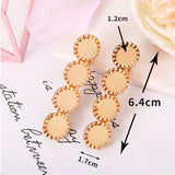 5Pcs DIY Hairpin Gold-plated Edge Clip Square Clip for Jewelry Accessories