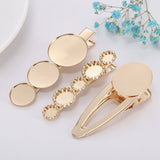 5Pcs DIY Hairpin Gold-plated Edge Clip Square Clip for Jewelry Accessories
