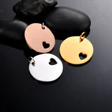 5Pcs/lot Stainless Steel Dog Tag Stamping Blanks DIY Pendant