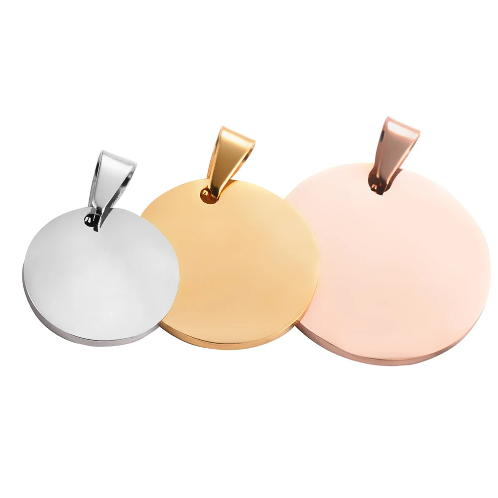 5Pcs Military Army Charm Dog Tags Stainless Steel Pendant Necklace
