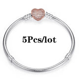 5Pcs/lot High Snake Chain Charm Bracelets Women Jewelry Making