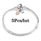 5Pcs/lot Snake Chain Charm Bracelets for Women Jewelry Making