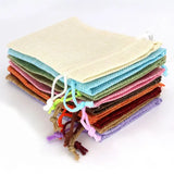 5Pcs Jewelry Gift Bags Fabric Drawstring Pouches Wedding DIY Accessories