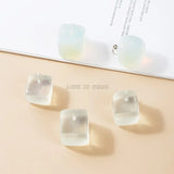 5Pcs Natural Stone Pink Quartz Rough Polished Pendant Amethysts Crystal Charms