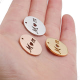 5Pcs/lot Stainless Steel MOM Pendant for Jewelry DIY Making Mom Accessories