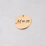 5Pcs/lot Stainless Steel MOM Pendant for Jewelry DIY Making Mom Accessories