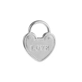 5Pcs Stainless Steel Heart Lock Charms Dangle Pendants DIY Jewelry Making