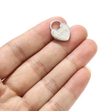5Pcs Stainless Steel Heart Lock Charms Dangle Pendants DIY Jewelry Making