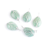 5Pcs Water Drop Tree of Life Pendants Necklace Aventurine Stone Reiki Jewelry