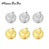 5Pcs Stainless Steel Queen Head Pendant for Jewelry DIY Making