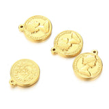 5Pcs Stainless Steel Queen Head Pendant for Jewelry DIY Making