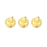 5Pcs Stainless Steel Queen Head Pendant for Jewelry DIY Making