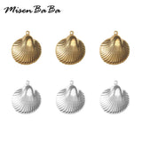 5Pcs/lot Stainless Steel Shell Pendant for DIY Necklace Making