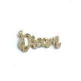 5Pcs Dream Letter Zirconia Pave Women Jewelry Charms